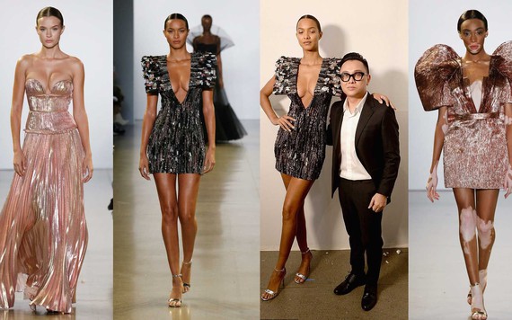 Dàn mẫu Victoria's Secret xuất hiện trong show Công Trí tại New York Fashion Week