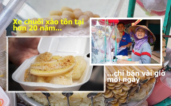 Xe chuối xào tồn tại hơn 20 năm, chỉ bán vài giờ mỗi ngày