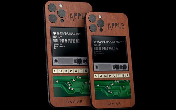 Độc đáo iPhone 12 Pro với mặt lưng chạm hình máy tính Apple-1, giá hơn 230 triệu đồng