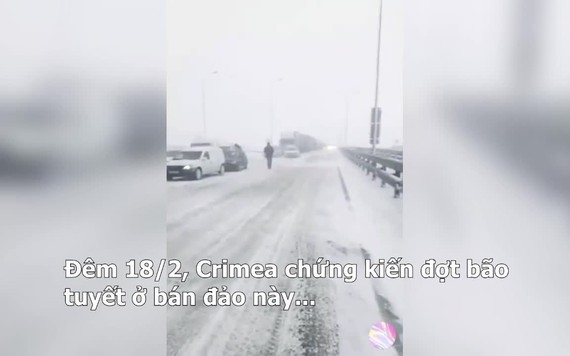 Cây cầu dài nhất châu Âu lần đầu tiên phải đóng cửa vì bão tuyết