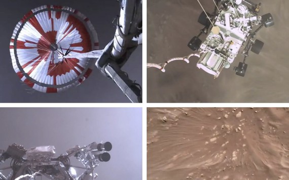 Khoảng khắc tàu thăm dò Perseverance của NASA hạ cánh xuống Sao Hỏa